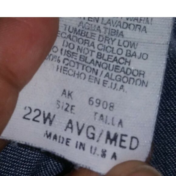 Arizona jeans Womens Pull-on Elastic waist, Pockets Plus Sz 22W Made in USA VTG - Picture 5 of 7